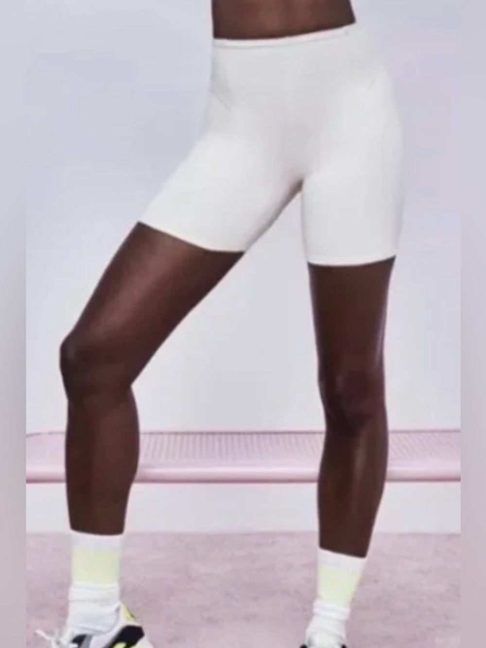 For Love And Lemons Cream High-Rise Dani Biker Shorts - NWT - Size L